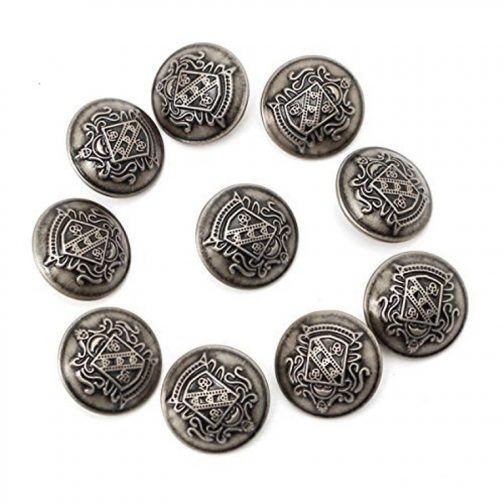 10pcs Vintage Round Metal Buttons Craft Scrapbooking Sewing Suit Shirt Button silver 504x504 - shirt batans for men