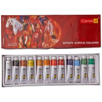 Camel Camlin Kokuyo Acrylic Color Box – 9ml Tubes, 12 Shades