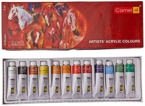 Camel Camlin Kokuyo Acrylic Color Box 9ml Tubes 12 Shades 504x368 - Camel Camlin Kokuyo Acrylic Color Box - 9ml Tubes, 12 Shades