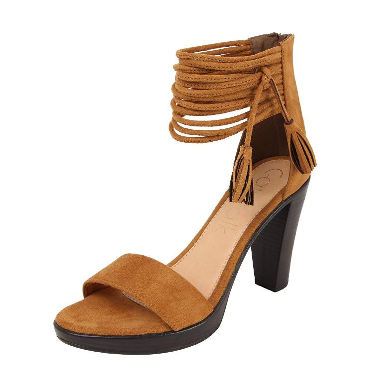 Catwalk Tan Suede Heeled Pumps for 
