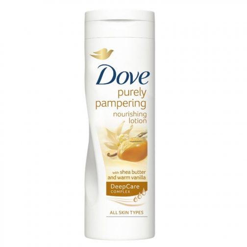Dove Purely Pampering Nourishing Lotion with Shea Butter and Warm Vanilla 400ml 504x504 - Dove Purely Pampering Nourishing Lotion with Shea Butter and Warm Vanilla, 400ml
