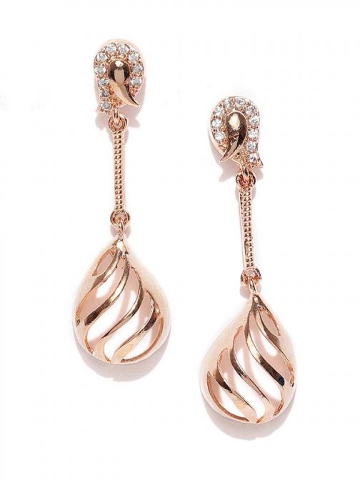 Earrings Rose Gold 504x672 - Party Wear, Office wear or wearable on Wedding, Ring ceremony, Engagement or any festival or occasion. Perfect gift for any occasion.