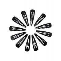 Evogirl TicTac Pins Everyday Use Triangular Metal 6 cm Hair Clip Good Grip Glossy Black, XLarge, fo