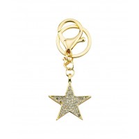 Knighthood Golden Star with Stone Detailing Handbag Charm Key Chain  for Women