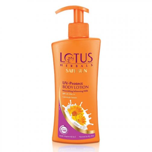 Lotus Herbals Safe Sun UV Protect Body Lotion For Dry Skin 250 ml 504x504 - Lotus Herbals Safe Sun UV-Protect Body Lotion For Dry Skin, 250 ml