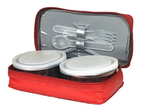 Milton Mini Series Stainless Steel Containers Lunch Box Pack of 2 Red 504x378 - Milton Mini Series Stainless Steel Containers Lunch Box, Pack of 2, Red