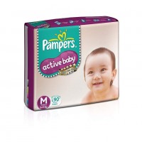 Pampers Active Baby Diapers, Medium