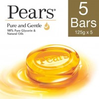 Pears Pure And Gentle Bathing Bar, 125g (Pack Of 5)