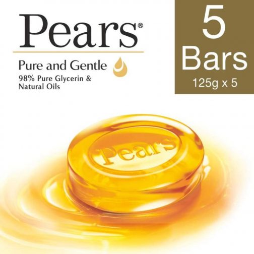 Pears Pure And Gentle Bathing Bar 125g Pack Of 5 504x504 - Pears Pure And Gentle Bathing Bar, 125g (Pack Of 5)