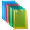 Relax Sliding Plastic Bar File Folder for A4 Paper Display Multicolour 100x100 - Infinity clear ducoment file singal