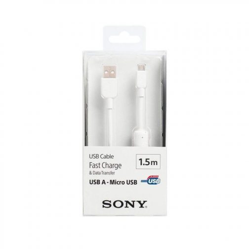Sony CP AB150 Micro USB Charging and Transfer Cable 4.92 Feet 1.5 Meters White 504x504 - Sony CP-AB150 Micro USB Charging and Transfer Cable - 4.92 Feet (1.5 Meters) - (White)